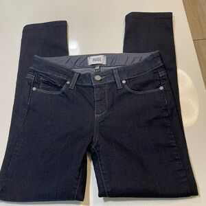 PAIGE Skyline Skinny Jeans Women’s Size 26 Dark Wash Mid Rise Denim